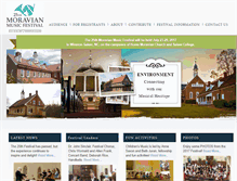 Tablet Screenshot of moravianmusicfestival.org